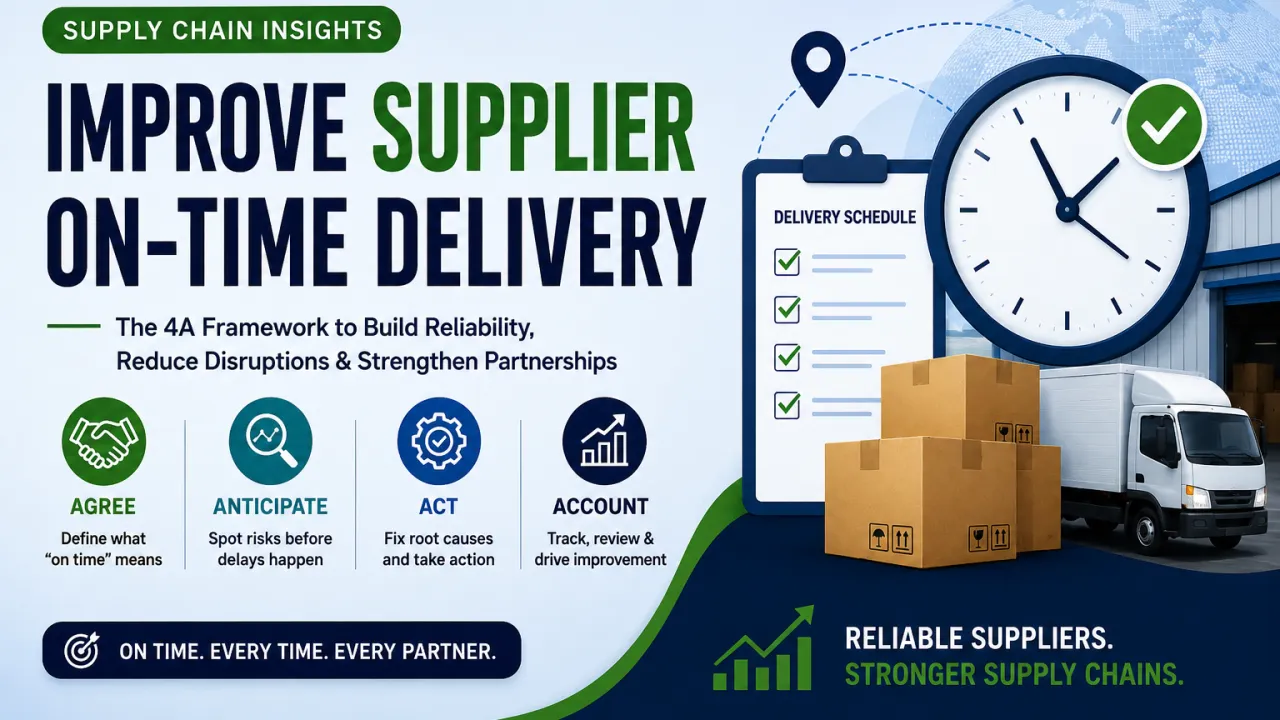 How to Improve Supplier On-Time Delivery: The 4A Framework